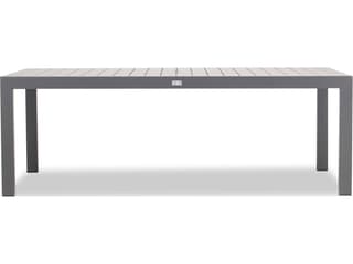 Harmonia Living Classic Aluminum Rectangular Dining table with Umbrella Hole