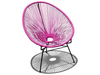 Harmonia Living Closeouts Acapulco Steel Woven Strap Patio Lounge Chair