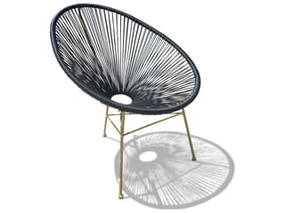 Harmonia Living Closeouts Acapulco Steel Woven Strap Patio Lounge Chair