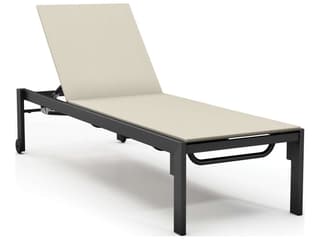 Homecrest Allure Sling Aluminum Stackable Adjustable Outdoor Patio Chaise Lounge with Wheels