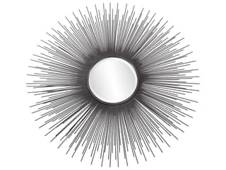 Howard Elliott Helios Graphite Sunburst Wall Mirror