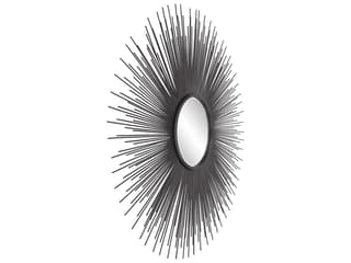 Howard Elliott Helios Graphite Sunburst Wall Mirror