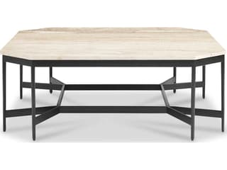 Hickory White Revival Square Stone Everett Cocktail Table