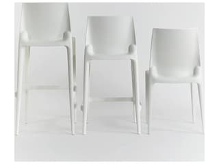 Heller Outdoor Bellini Light Grey Recycled Plastic Counter Stool - Pack of 2