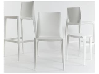 Heller Outdoor Bellini Light Grey Recycled Plastic Counter Stool - Pack of 2