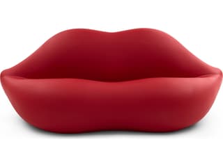 Heller Outdoor Bocca Red Polypropylene Resin Ottoman