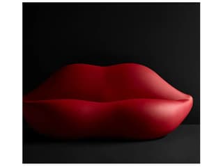 Heller Outdoor Bocca Red Polypropylene Resin Ottoman