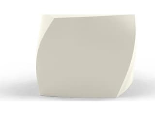 Heller Gehry Left Twist Cube Polyethylene Side Table in White