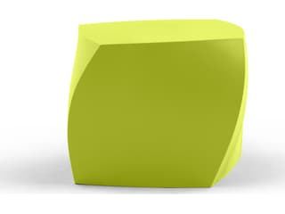 Gehry Left Twist Polyethylene Cube in Green