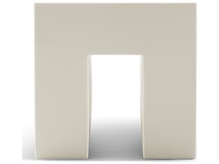 Heller Vignelli Cube White Polyethylene Side Table