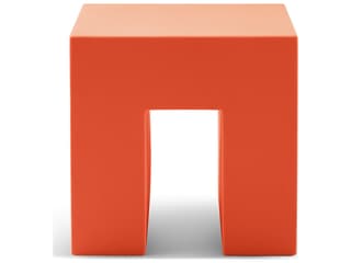 Vignelli Cube Multipurpose Side Table in Orange