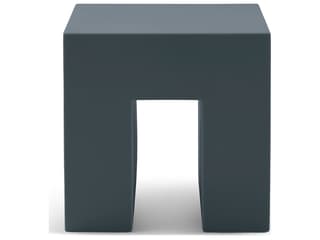 Vignelli Cube Stool Side Table in Slate