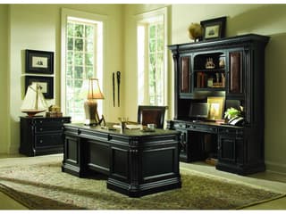 Hooker Furniture Telluride Black Hardwood Credenza Desk