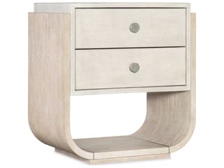 Modern Mood 2-Drawers Beige Solid Wood Nightstand