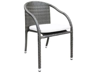 Hospitality Rattan Outdoor Ultra Grey Woven 5 Piece Dining Set with Cushions