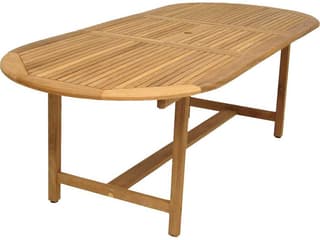International Home Miami Amazonia Teak Oval Nine Piece Extendable Coventry Outdoor Dining Set