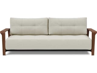 Innovation Ran Del Mixed Dance Natural Walnut Veneer White Upholstered Sofa Bed