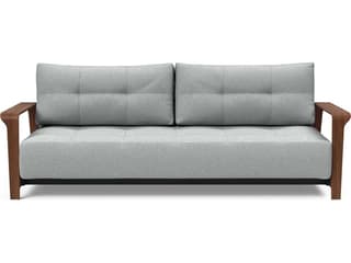 Innovation Ran Del Melange Light Grey Walnut Veneer Upholstered Sofa Bed
