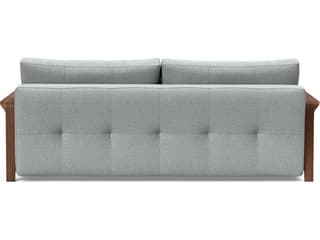 Innovation Ran Del Melange Light Grey Walnut Veneer Upholstered Sofa Bed
