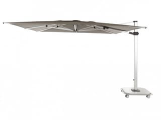 Jardinico JCP.4 10 x 14 Foot Crank Lift Infinite Tilt Rectangular Aluminum Outdoor Umbrella with base