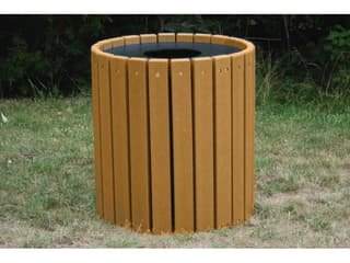 Frog Furnishings Recycled Plastic Heavy duty Round 32 Gallon Receptacles