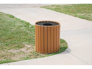 Frog Furnishings Recycled Plastic Standard Round 55 Gallon Receptacles