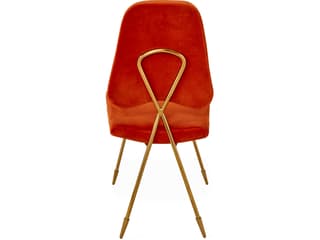 Jonathan Adler Maxime Orange Upholstered Armless Dining Chair
