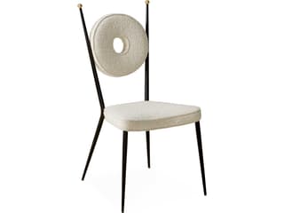 Rondo White Upholstered Armless Dining Chair