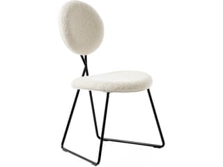 Caprice White Upholstered Armless Dining Chair