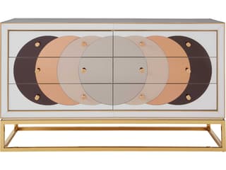 Jonathan Adler Chambeige 58" Polished Brass Multi Sideboard