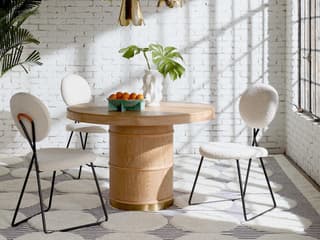 Jonathan Adler Caprice Brown Oak Dining Room Set