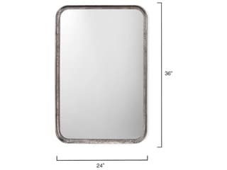 Jamie Young Silver Leaf Rectangular Wall Mirror