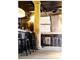 Kartell Outdoor One More Opaque Black Resin Counter Stool  (Sold in 2)