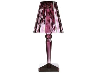 Kartell Big Battery Transparent Plum Portable LED Lamp