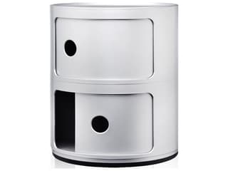 Kartell Componibili Silver File Cabinet
