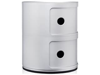 Kartell Componibili Silver File Cabinet