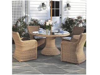 Kingsley Bate Sag Harbor Wicker Dining Arm Chair - Thumbnail 2