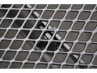 Kettler Mesh Steel Gray Round Outdoor Dining Table with Umbrella Hole