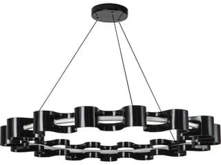 Kuzco Lighting Nami Gloss Black Round Chandelier