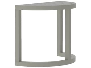 Contempo Aluminum Demilune Outdoor End Table