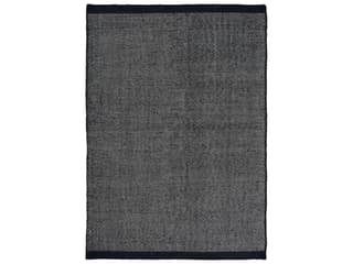 Asko Hand-Woven Wool Rug Black