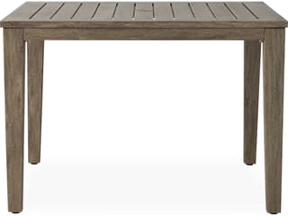 Lloyd Flanders Frontier Aluminum Square Outdoor Patio Dining Table with Umbrella Hole