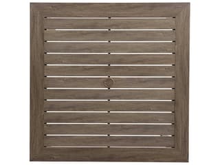 Lloyd Flanders Frontier Aluminum Square Outdoor Patio Dining Table with Umbrella Hole