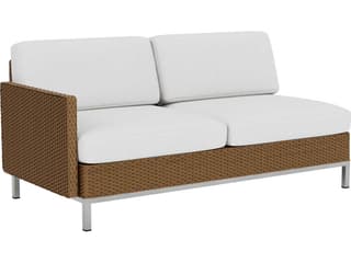 Elements Steel Wicker Right Arm Outdoor Patio Loveseat