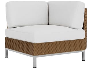 Elements Steel Wicker Corner Outdoor Patio Lounge Chair