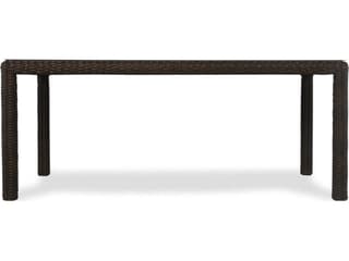 Mesa Wicker Rectangular Glass Top Outdoor Dining Table