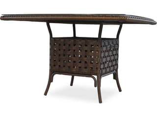 Haven Wicker Square Outdoor Dining Table with Umbrella Hole