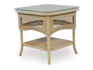 Lloyd Flanders Wicker Square Outdoor Patio End Table