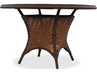 Grand Traverse Wicker Round Outdoor Dining Table with Umbrella Hole