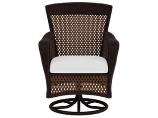 Lloyd Flanders Grand Traverse SunLoom Vinyl Wicker Swivel Dining Arm Chair - Thumbnail 3